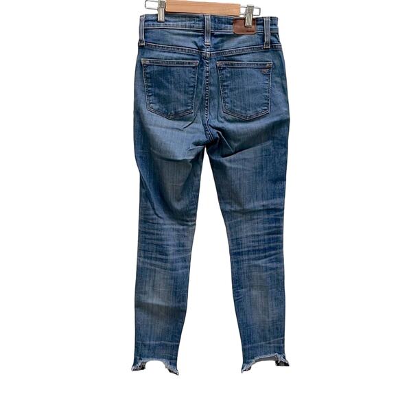 Madewell 10in High-Rise Skinny Chewed Hem Denim Jeans Size 25 - Picture 2 of 16